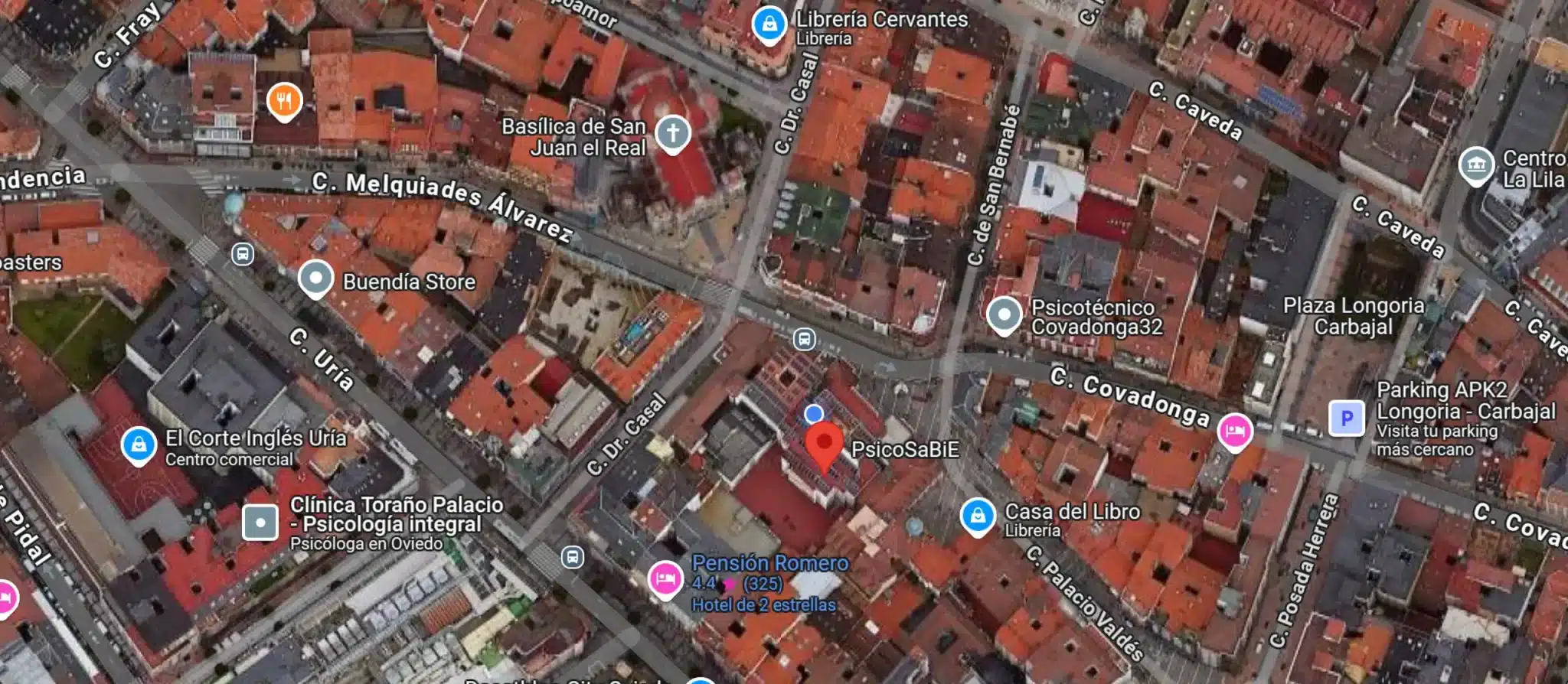 Ubicación de PsicoSaBiE Psicólogos